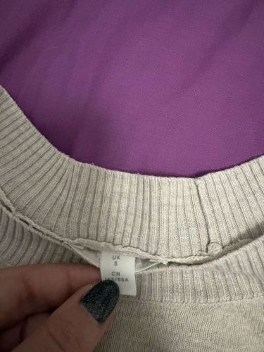 Μπεζ Λεπτό Πλεκτό Μπλουζάκι H&M (Small)