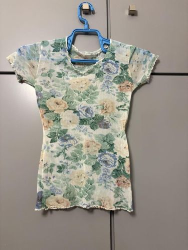 Floral Διαφανές Mesh Μπλουζάκι (Small)