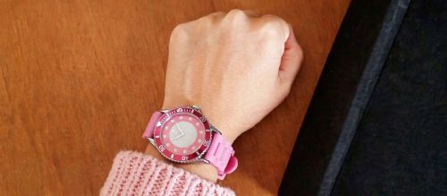 Helena Vera Crystal Seiko Japan Κόκκινη Σιλικόνη Γυναικείο Ρολόι - Καινούργιο