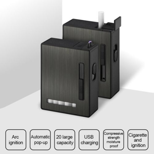single black cigarette case-lighter