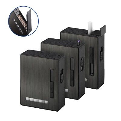 single black cigarette case-lighter