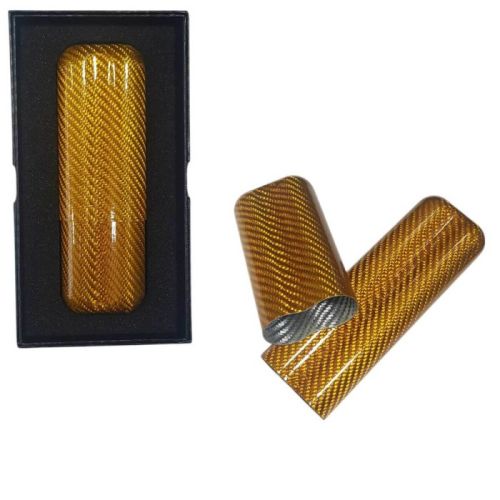 GOLD Πουροθήκη Carbon για 2 πούρα